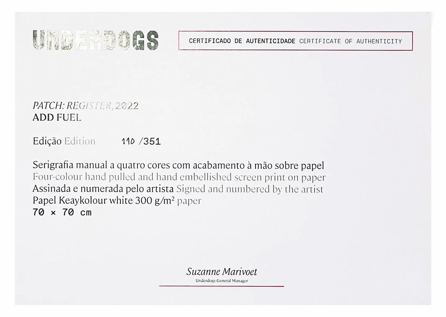 'Patch: Register' by Add Fuel, 2022